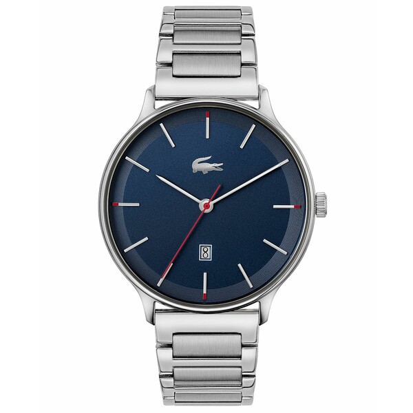 ラコステ メンズ 腕時計 アクセサリー Men's Lacoste Club Stainless Steel Bracelet Watch 42mm Stainless Steel