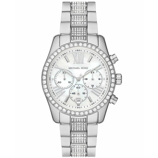 マイケルコース レディース 腕時計 アクセサリー Women's Lexington Lux Chronograph Silver-tone Stainless Steel Bracelet Watch 38mm