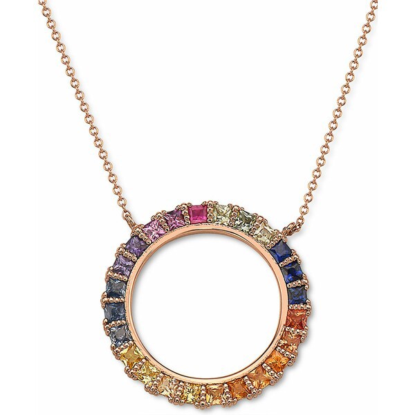 エフィー コレクション レディース ネックレス・チョーカー・ペンダントトップ アクセサリー EFFY® Multi-Sapphire Circle 16" Penda