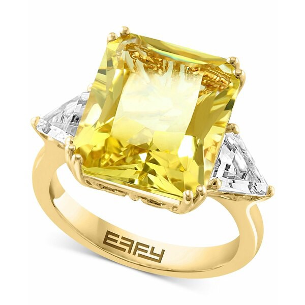 エフィー コレクション レディース リング アクセサリー EFFY® Lemon Quartz (8-3/8 ct. t.w.) & White Topaz (1-1/2 ct. t.w.) Stat