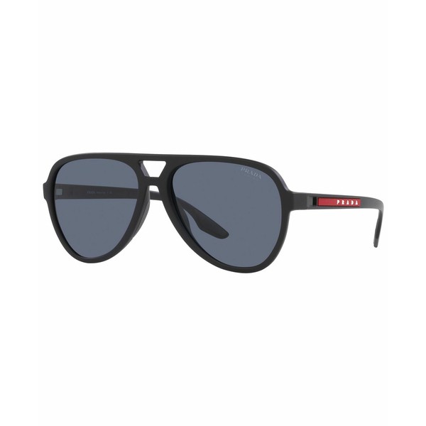 プラダ メンズ サングラス・アイウェア アクセサリー Men's Sunglasses, 59 Black Rubber