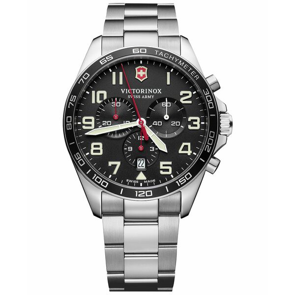 ビクトリノックス メンズ 腕時計 アクセサリー Men's Chronograph FieldForce Stainless Steel Bracelet Watch 42mm Silver