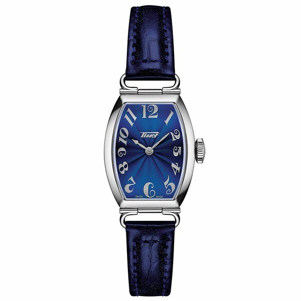 ティソット レディース 腕時計 アクセサリー Women's Swiss Heritage Porto Blue Leather Strap Watch 22x30mm Blue