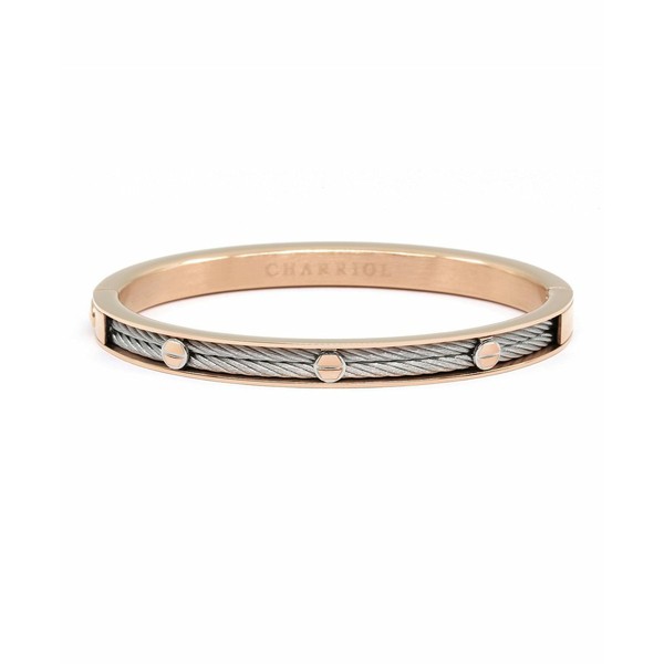 シャリオール メンズ ブレスレット・バングル・アンクレット アクセサリー Men's Forever Eternity Stainless Steel Bangle Rose Gold-To