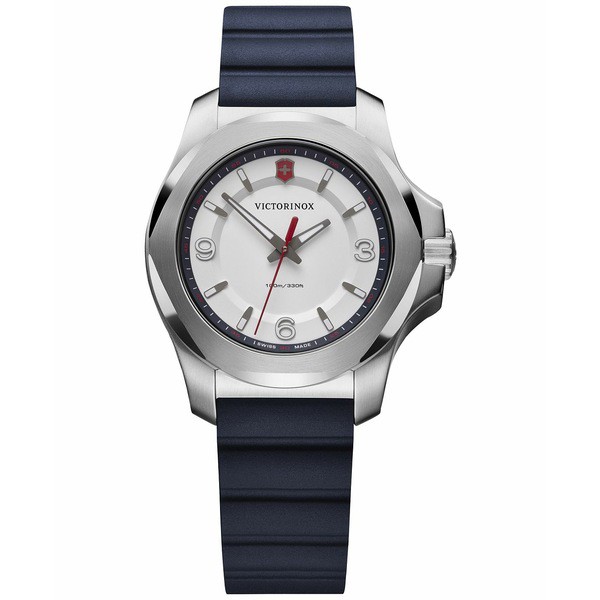 ビクトリノックス レディース 腕時計 アクセサリー Women's I.N.O.X. V Blue Rubber Strap Watch 37mm White