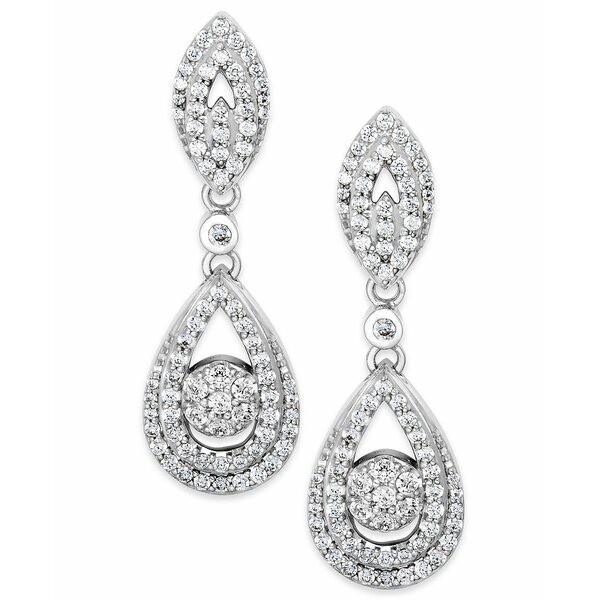 ラップド イン ラブ レディース ピアス＆イヤリング アクセサリー Diamond Dangling Drop Earrings in 14k White Gold or 14k Yellow Gol