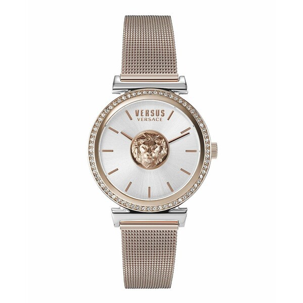 ヴェルサス ヴェルサーチ レディース 腕時計 アクセサリー Versus by Versace Women's Brick Lane Rose Gold-tone Stainless Steel Brace