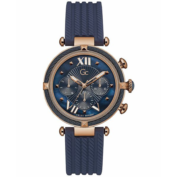 ゲス レディース 腕時計 アクセサリー Women's Swiss Blue Silicone Strap Watch 38mm Rose Gold-tone/blue