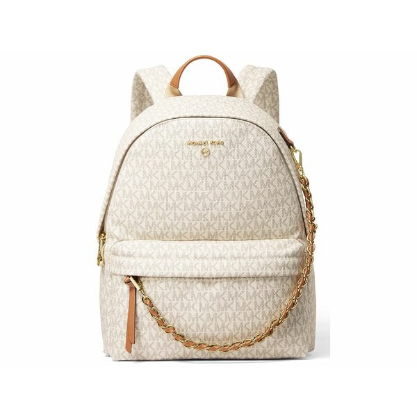 マイケルコース レディース バックパック・リュックサック バッグ Signature Slater Medium Backpack Vanilla/Acorn/Gold