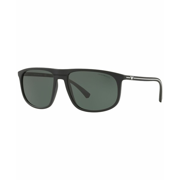 エンポリオ アルマーニ メンズ サングラス・アイウェア アクセサリー Sunglasses, EA4118 59 BLACK RUBBER / GREEN