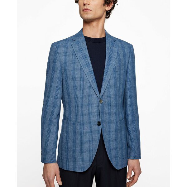 ヒューゴボス メンズ ジャケット＆ブルゾン アウター BOSS Men's Regular-Fit Jacket Navy