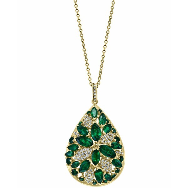 エフィー コレクション レディース ネックレス・チョーカー・ペンダントトップ アクセサリー EFFY® Emerald (4-1/6 ct. t.w.) & Diam