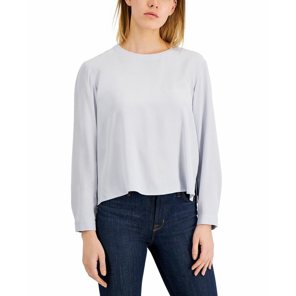 エイリーンフィッシャー レディース カットソー トップス Women's Silk Top India Sky