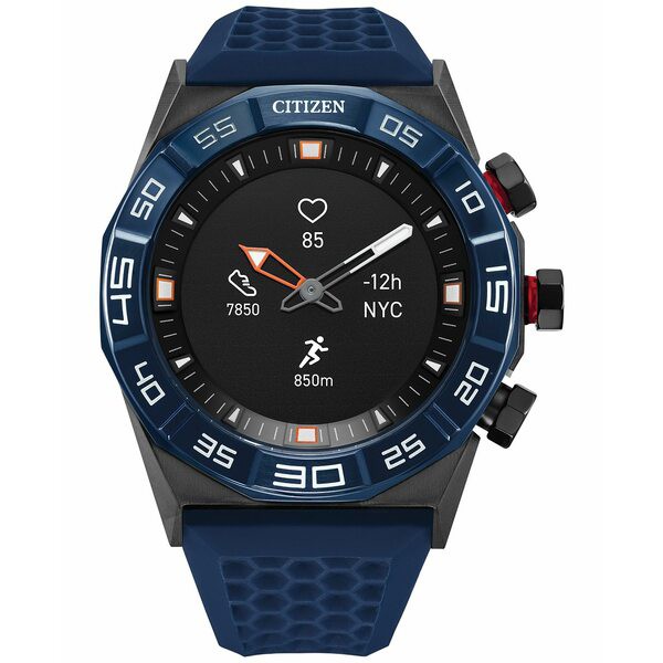 シチズン メンズ 腕時計 アクセサリー Men's CZ Smart Hybrid HR Blue Strap Smart Watch 44mm Blue