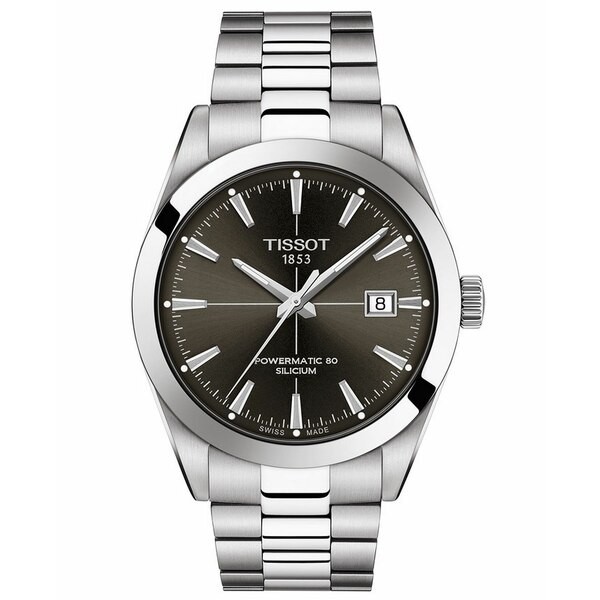 ティソット メンズ 腕時計 アクセサリー Men's Swiss Automatic Gentleman Powermatic 80 Silicium Stainless Steel Bracelet Watch 40mm