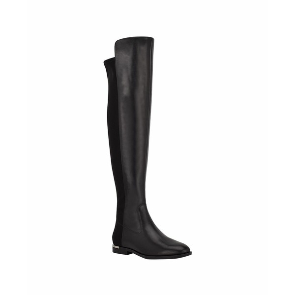 カルバンクライン レディース ブーツ＆レインブーツ シューズ Women's Rania Over The Knee Boots Black Leather