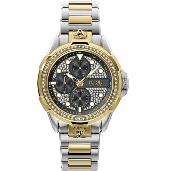 ヴェルサス ヴェルサーチ メンズ 腕時計 アクセサリー Versus by Versace Men's 6e Arrondissement Gold-tone/Silver-tone Stainless Ste