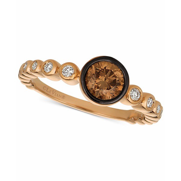 ルヴァン レディース リング アクセサリー Chocolatier® Diamond Bezel Ring (3/4 ct. t.w.) in 14k Rose Gold Rose Gold