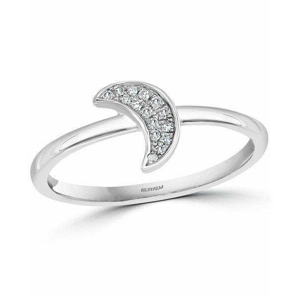 エフィー コレクション レディース リング アクセサリー EFFY® Diamond Crescent Moon Ring (1/20 ct. t.w.) in Sterling Silver Ste