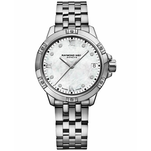 レイモンドウェイル レディース 腕時計 アクセサリー Women's Swiss Tango Diamond-Accent Stainless Steel Bracelet Watch 30mm 5960-ST