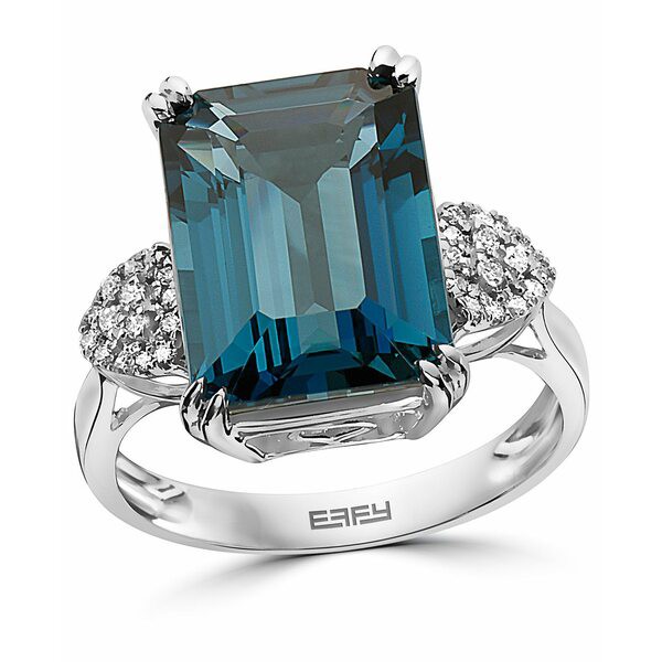 エフィー コレクション レディース リング アクセサリー EFFY® London Blue Topaz (8-1/10 ct. t.w.) & Diamond (1/10 ct. t.w.) Sta