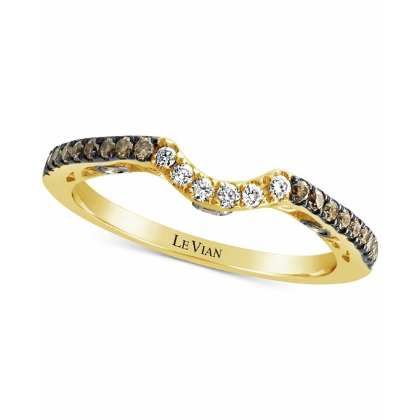 ルヴァン レディース リング アクセサリー Chocolatier® Diamond Curved Band (1/3 ct. t.w.) in 14k Gold Yellow Gold