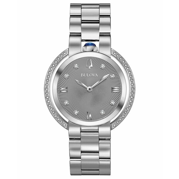 ブロバ レディース 腕時計 アクセサリー Women's Rubaiyat Diamond (1/4 ct. t.w.) Stainless Steel Bracelet Watch 35mm No Color