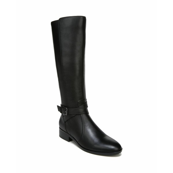 ナチュライザー レディース ブーツ＆レインブーツ シューズ Rena Wide Calf High Shaft Boots Black Leather