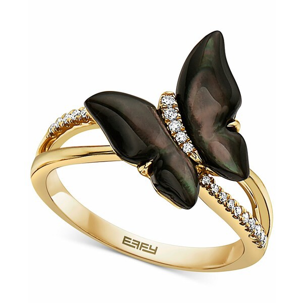 エフィー コレクション レディース リング アクセサリー EFFY® Mother-of-Pearl & Diamond (1/10 ct. t.w.) Ring in 14k Gold 14K Ye