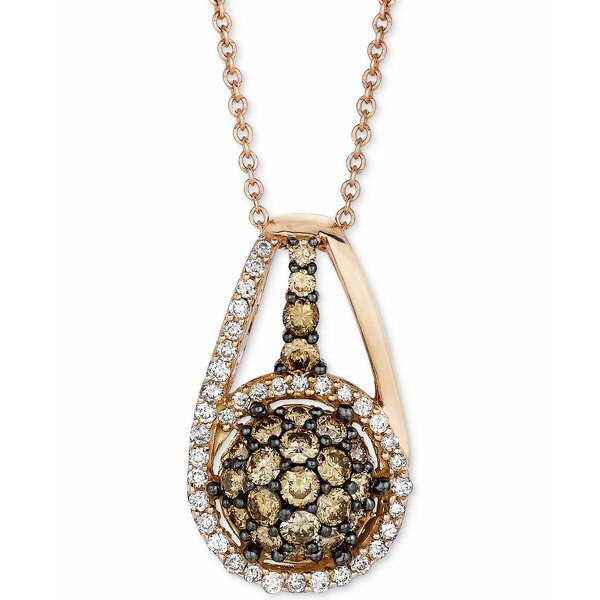 ルヴァン レディース ネックレス・チョーカー・ペンダントトップ アクセサリー Chocolatier® Diamond Halo Cluster 18" Pendant Neck