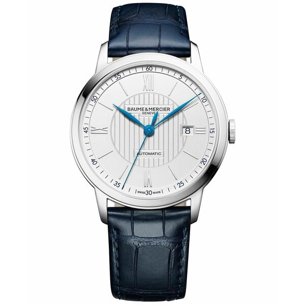 ボーム＆メルシエ メンズ 腕時計 アクセサリー Men's Swiss Automatic Classima Navy Leather Strap Watch 42mm M0A10333 Navy