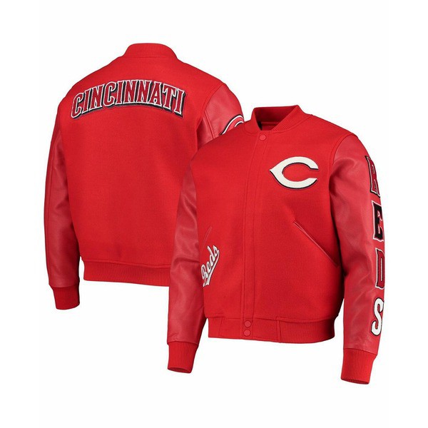 プロスタンダード メンズ ジャケット＆ブルゾン アウター Men's Red Cincinnati Reds Varsity Logo Full-Zip Jacket Red