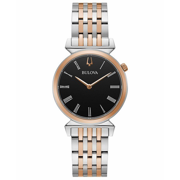 ブロバ レディース 腕時計 アクセサリー Women's Regatta Two-Tone Stainless Steel Bracelet Watch 30mm Two-Tone/Black