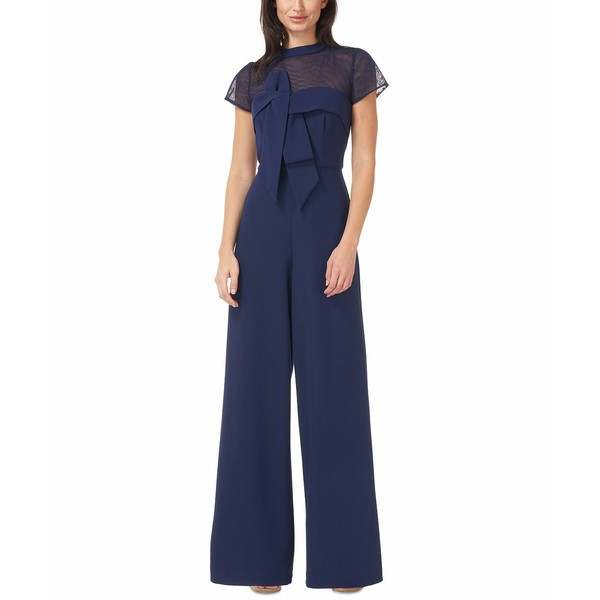 ジェイエスコレクションズ レディース カジュアルパンツ ボトムス Illusion-Yoke Twist-Front Jumpsuit Navy Blue