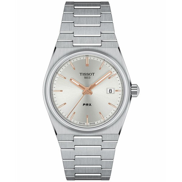 ティソット レディース 腕時計 アクセサリー Unisex PRX Silver-Tone Stainless Steel Bracelet Watch 35mm Silver