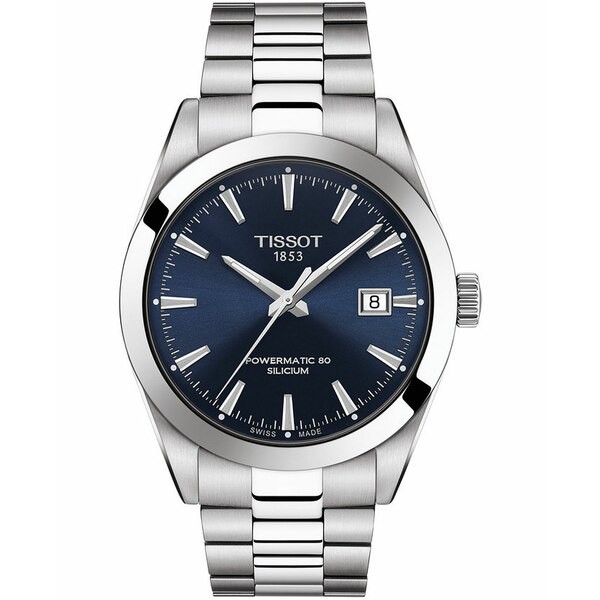 ティソット メンズ 腕時計 アクセサリー Men's Swiss Automatic T-Classic Gentleman Powermatic 80 Silicium Stainless Steel Bracelet