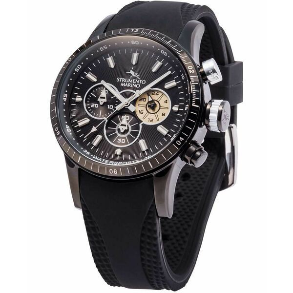 ストルメント マリーノ メンズ 腕時計 アクセサリー Men's Missouri Professional Scuba Black Silicone Performance Timepiece Watch 46