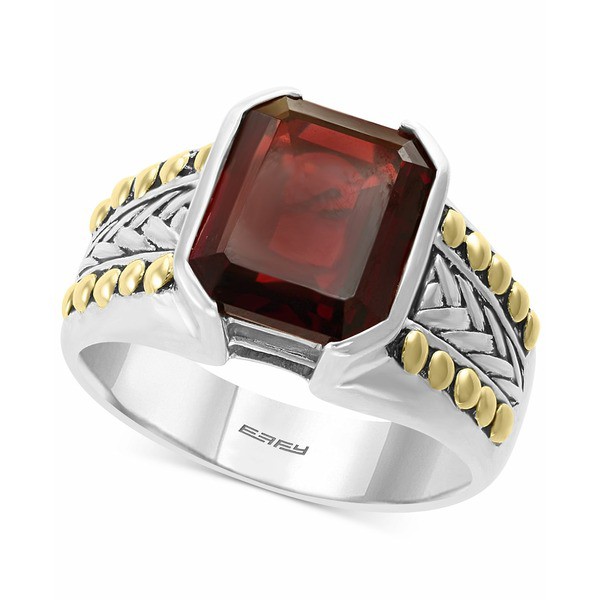 エフィー コレクション メンズ リング アクセサリー EFFY® Men's Rhodolite Garnet Ring (6-3/8 ct. t.w.) in Sterling Silver & 18k