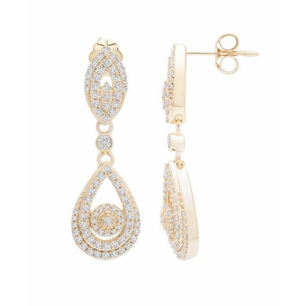 ラップド イン ラブ レディース ピアス＆イヤリング アクセサリー Diamond Dangling Drop Earrings in 14k White Gold or 14k Yellow Gol