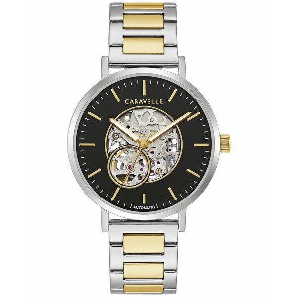 キャラベル メンズ 腕時計 アクセサリー Men's Automatic Two-Tone Stainless Steel Bracelet Watch 39.5mm Two-tone