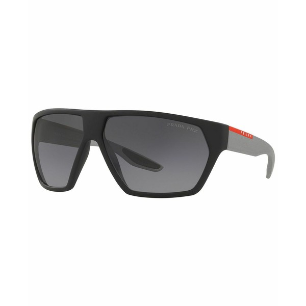 プラダ メンズ サングラス・アイウェア アクセサリー Polarized Sunglasses, PS 08US 67 BLACK RUBBER/POLAR GREY GRADIENT