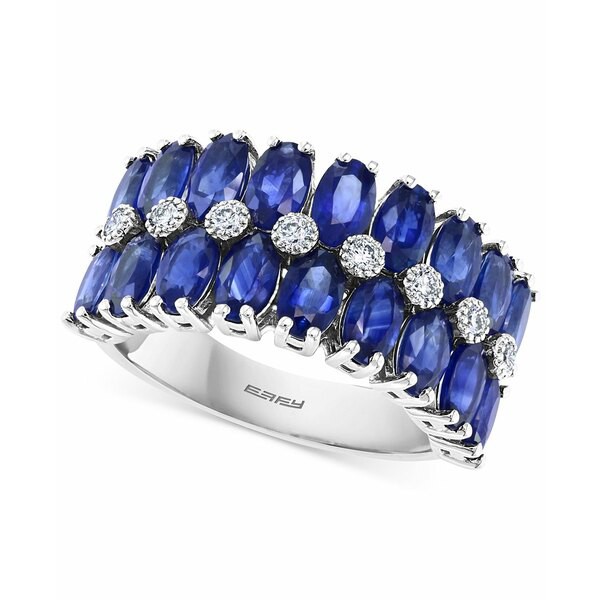 エフィー コレクション レディース リング アクセサリー EFFY® Sapphire (5-5/8 ct. t.w.) & Diamond (1/5 ct. t.w.) Statement Ring