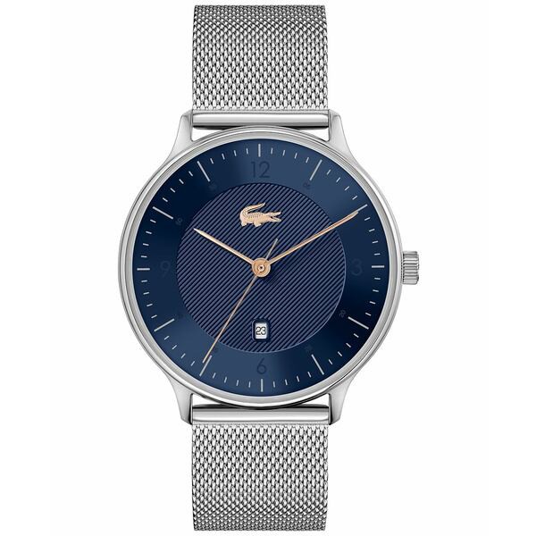 ラコステ メンズ 腕時計 アクセサリー Men's Lacoste Club Stainless Steel Mesh Bracelet Watch 42mm Stainless Steel