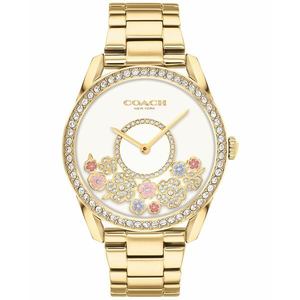 コーチ レディース 腕時計 アクセサリー Women's Preston Gold-Tone Bracelet Tea Rose Watch 36mm Gold