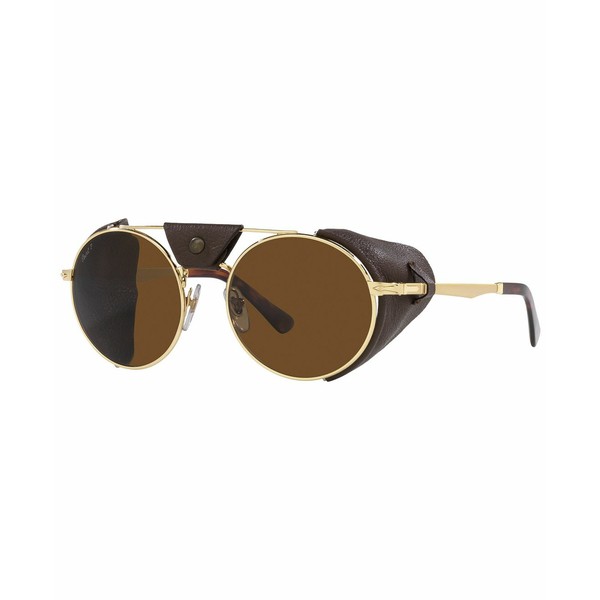 ペルソル レディース サングラス＆アイウェア アクセサリー Unisex Polarized Sunglasses, PO2496SZ 52 Gold-Tone 2