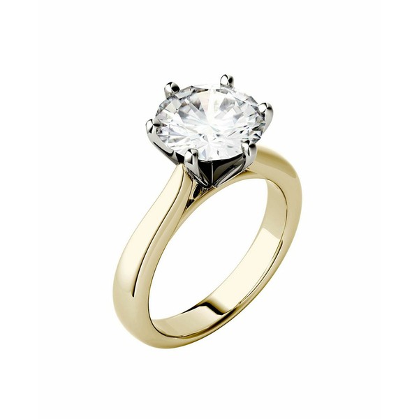 チャールズ アンド コルバード レディース リング アクセサリー Moissanite Solitaire Engagement Ring 3-1/10 ct. t.w. Diamond Equival