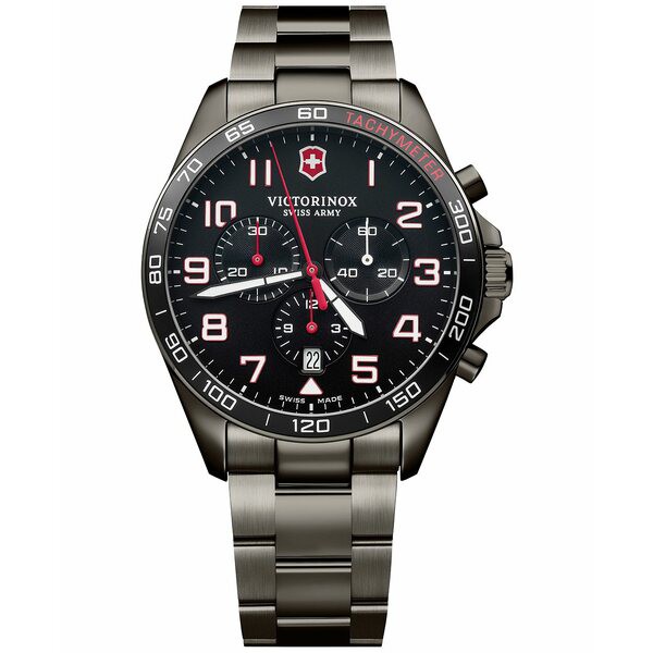 ビクトリノックス メンズ 腕時計 アクセサリー Men's Chronograph Fieldforce Sport Gray PVD Stainless Steel Bracelet Watch 42mm Gray