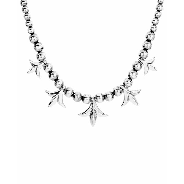 アメリカンウェスト レディース ネックレス・チョーカー・ペンダントトップ アクセサリー Sterling Silver Peak Squash Blossom Beaded N