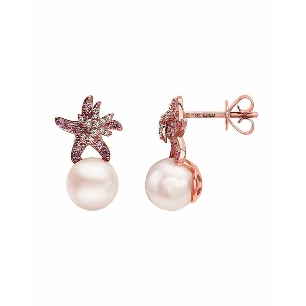 エフィー コレクション レディース ピアス＆イヤリング アクセサリー EFFY® Pink Cultured Freshwater Pearl (7mm), Pink Sapphire (