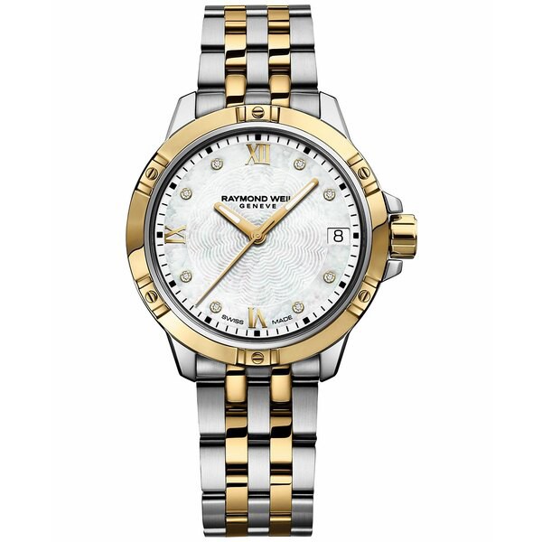 レイモンドウェイル レディース 腕時計 アクセサリー Women's Swiss Tango Diamond-Accent Two-Tone Stainless Steel Bracelet Watch 30m